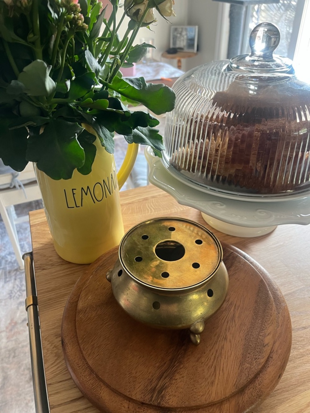 Vintage Brass table top warmer